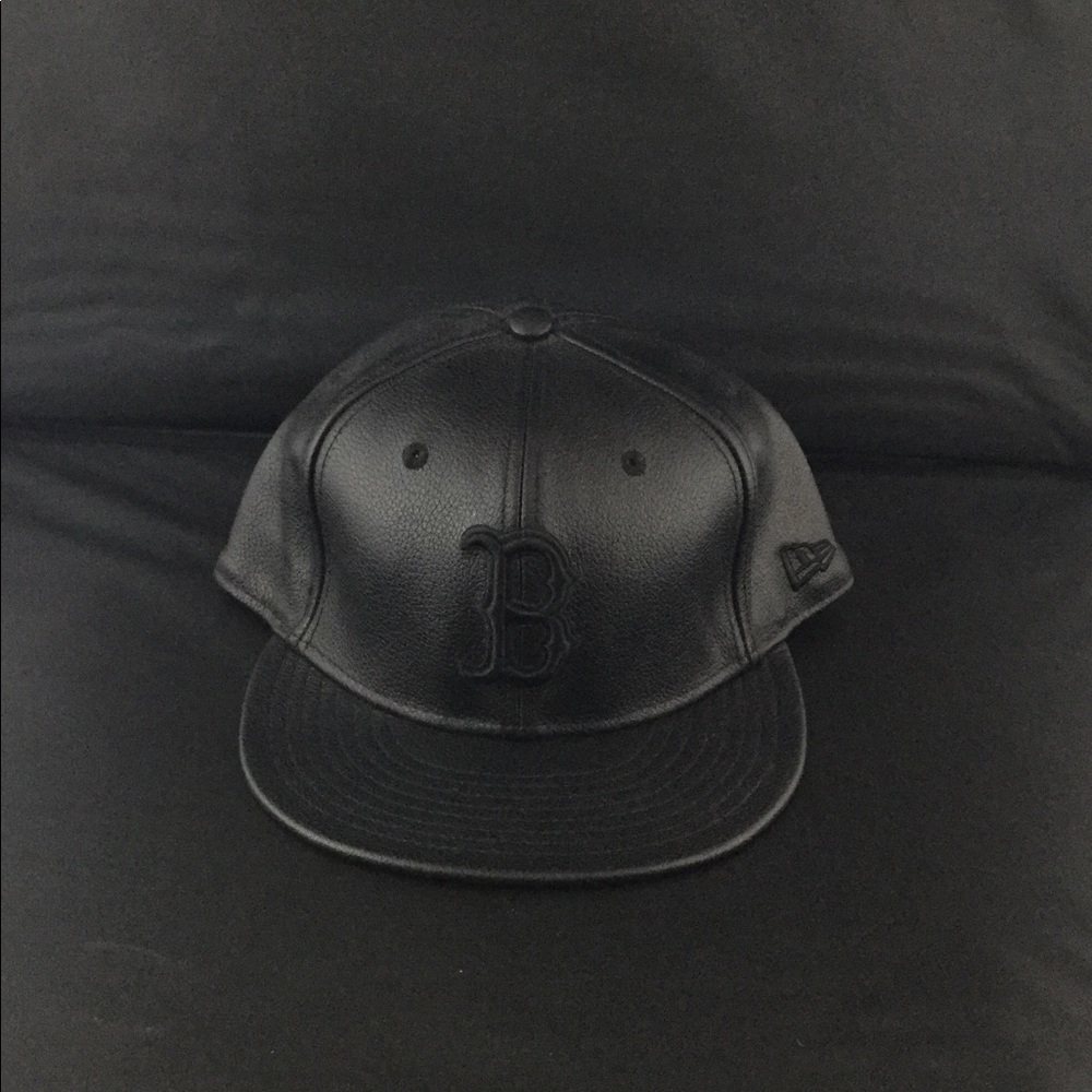 New Era Leather Boston Red Sox Fitted
